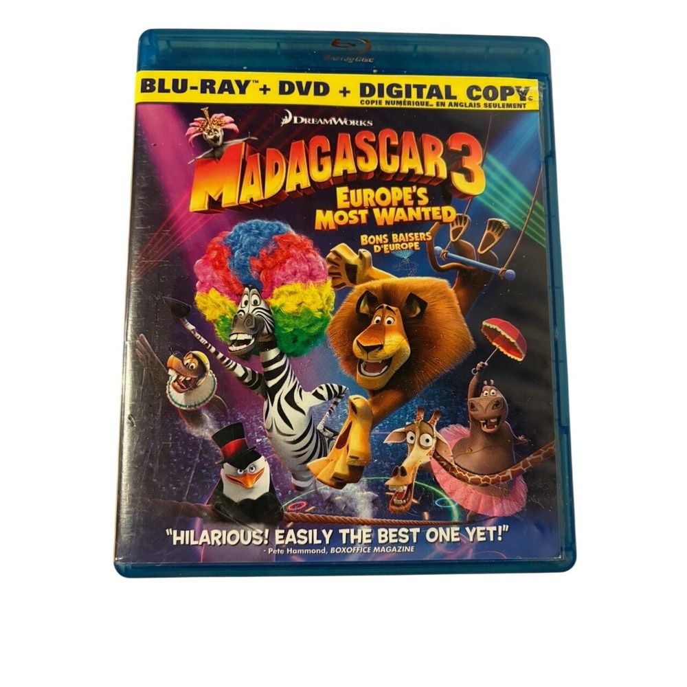 Madagascar 3 Europe's Most Wanted Blu-ray DreamWorks Animated Movie